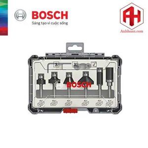Bộ mũi phay cạnh 6 chi tiết dùng cho gỗ Bosch 2607017470