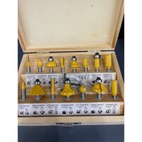 Bộ mũi phay gỗ đa năng gắn máy router soi gỗ King cao cấp (Cốt 6.35mm hoặc 12.7mm)