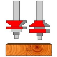 Bộ mũi phay gỗ ghép ván tủ bếp, cánh cửa gỗ, dụng cụ làm mộc nội thất decor đẹp