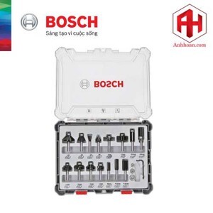 Bộ mũi phay hỗn hợp 15 chi tiết Bosch 2607017473