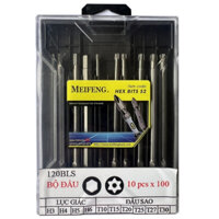 Bộ mũi vít 1 đầu chuôi Hex đầu Lục giác và Đầu sao hiệu Meifeng