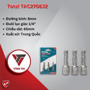 Bộ mũi vít bắn tôn 8mm Total TAC270832