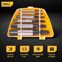 Bộ Mũi Vít Deli Nhổ Ốc Gãy, Tháo Bu Lông 6 Đầu Vít - Chất Liệu Thép CR-V Chống Mòn Gỉ - Dễ Dàng Sử Dụng - DL0026