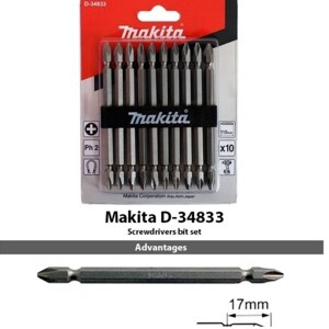 Bộ mũi vít hai đầu PH2 Makita D-34833