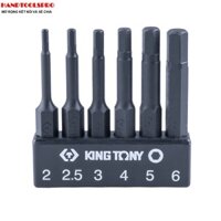 Bộ Mũi xiết vít lục giác 6 cây 2-6mm dài 110mm Kingtony 1004C6HQ