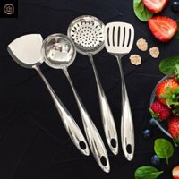 Bộ Muôi canh và Xẻng chiên xào Inox Cao Cấp