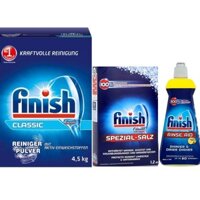 Bộ muối rửa bát Finish ,bột rửa bát Finish và nước làm bóng Finish