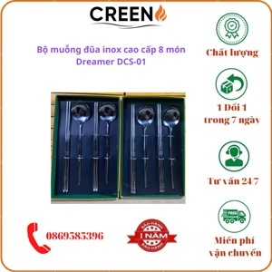 Bộ muỗng đũa inox cấp 8 món DCS-01