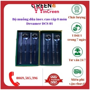Bộ muỗng đũa inox cấp 8 món DCS-01