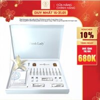 Bộ mỹ phẩm 2 kem dưỡng 30ml & serum 16ml & 3 miếng dán vi kim tinh thể, 3 mặt nạ xóa nám sáng da tức thì Fresh Lady