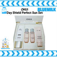 Bộ mỹ phẩm dưỡng da chống nắng OHUI, Day Shield Perfect White Sun, sữa rửa mặt, emulsion, O HUI SPF50 + PA + + + +