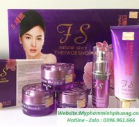 Bộ mỹ phẩm trị nám, tàn nhang, dưỡng trắng da The Face Shop Tím (5in1)
