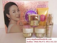 Bộ mỹ phẩm trị nám, tàn nhang, dưỡng trắng da cao cấp Laneige Hồng (5in1)