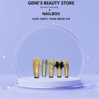Bộ nailbox giấy thủy tinh đính nơ - SP000094