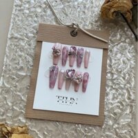 Bộ Nailbox Thiết Kế Cao Cấp [T30] Charm Thỏ Sứ - Ombre Tim