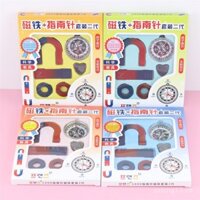 Bộ nam châm vật lý cho học sinh, thí nghiệm khoa học, la bàn trẻ em, thanh chữ U, dụng cụ dạy học, nam châm dạy học tiểu học