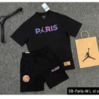 bộ nam nữ mùa hè  PSG sét đồ nam-Bộ quần áo nam cộc tay- mặc mùa hè