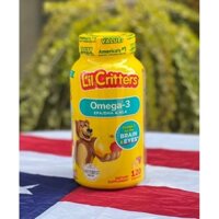 Bổ não, bổ mắt cho bé với kẹo gấu omega 3 Lil Critters Omega-3 DHA Gummy Fish 120 viên