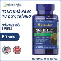 Bổ não, cải thiện trí nhớ Puritan's Pride Neuro-PS Phosphatidylserine 100mg - Puritan's Pride 60 viên