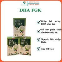 Bổ não cho trẻ FGK DHA, giúp bổ subg DHA và các vitamin cho não và thị lực trẻ phát triển. Hộp 50 viên