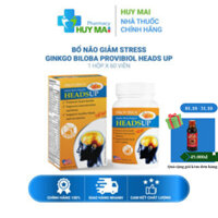 Bổ não giảm stress Ginkgo Biloba Provibiol Heads Up Hộp 30 viên/60 viên