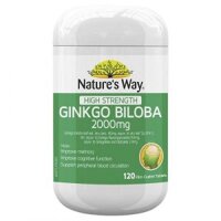 Bổ não Ginkgo Biloba Nature’s Way 2000mg của Úc 120 viên