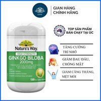 Bổ Não Ginkgo Biloba Nature’s Way tăng cường trí nhớ Úc 120 viên