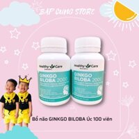 Bổ não GINKGO BILOBA Úc, Viên cải thiện trí nhớ Ginkgo Biloba 2000mg Healthy Care, 100 viên