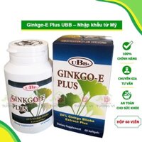 Bổ Não Ginkgo-E Plus UBB nhập khẩu từ Mỹ - Giúp tăng tuần hoàn não, ngủ sâu ngon giấc, giảm triệu chứng thiếu máu não