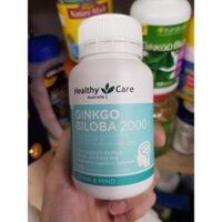Bổ não Healthy Care Ginkgo Biloba 2000 của Úc 100 viên