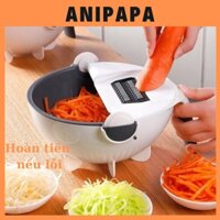 Bộ nạo rau củ đa năng 9 in 1 ANIPAPA Bộ nạo đa năng kèm bát nhựa nạo củ quả tiện lợi