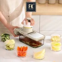 Bộ nạo sợi rau củ đa năng FEEKA 5 lưỡi dao, đồ bào rau củ INOX đa năng cao cấp nhỏ gọn
