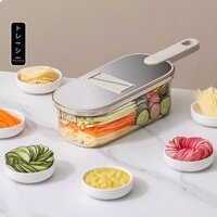 Bộ nạo sợi rau củ đa năng FEEKA 6 lưỡi dao, đồ bào rau củ INOX đa năng cao cấp nhỏ gọn