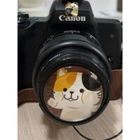 Bộ nắp ống kính hình mèo dễ thương, nắp hot shoe phù hợp cho Canon, Nikon, Sony, Fujifilm XT5, XT30, ZVE10, R50