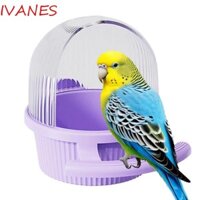 Bộ nạp Parakeet IVANES, Nhựa có nắp Hộp đựng thức ăn chống văng Parakeet, Phụ kiện lồng chim Công suất lớn Treo chim ăn