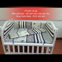 Bộ nệm và ga dùng cho cũi gỗ, nôi gỗ