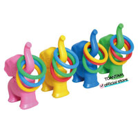 bộ ném vòng hình chú coi bằng nhựa + 4 vòng cho bé