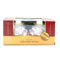 Bộ nến LIÊN HOA ĐĂNG - Hộp 2 hũ nến thơm hình hoa sen Lucky Prayer LUC6088 Lựa chọn màu - Hồng