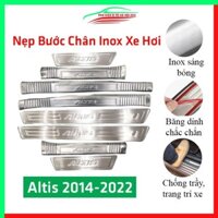 Bộ nẹp bước chân inox ô tô  Altis 2014-2021 chống trầy làm đẹp ô tô