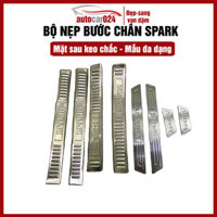 Bộ nẹp bước chân trong ngoài Inox Chevrolet Spark 2013-2014-2015-2016-2017-2018-2019-2020