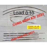 Bộ Nẹp Viền Chân Kính, Cong Kính Xe KIA K3 2022 Mẫu Inox Cao Cấp - Lấy Full Bộ