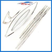 Bộ nẹp viền chân kính cong kính Kia K3 2021-2022-2023-2024 Inox sáng bóng chuẩn form xe - Cả bộ