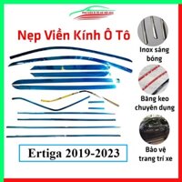 Bộ nẹp viền chân kính cong kính Ertiga 2019-2023 Inox sáng bóng chuẩn form xe