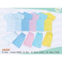 Bộ ngắn tay cài thẳng sợi tre Astar cho bé sơ sinh đến 18 tháng (tương đương 12kg)