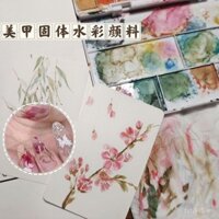 Bộ nghệ thuật móng tay phong cách Nhật Bản, sơn màu nước rắn, vẽ cánh hoa retro, gel màu gradient