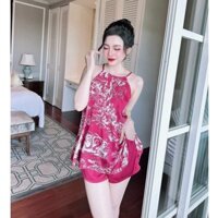 Bộ ngủ 2 dây mặc nhà, Chất Lụa Satin cao cấp mềm mát, size 45-60kg