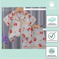 Bộ ngủ cộc tay pyjama cho bé trai KaiKai cotton (42063 42068) - giao màu ngẫu nhiên, khách vui lòng ib shop để chọn mẫu