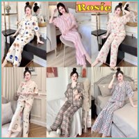 Bộ ngủ lụa Mango cộc - dài pijama nữ cực xinh