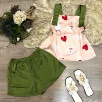 Bộ ngủ lụa phối satin | đồ ngủ mặc nhà