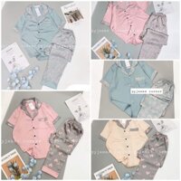 Bộ Ngủ Lụa Satin Cộc Tay Quần Dài Chất Đẹp